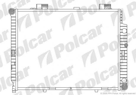Радiатор DB 210 E 270/320 CDI 99-02 Polcar 502108-4 (фото 1)