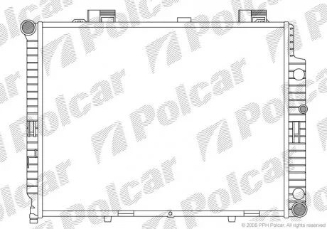 Радiатор DB 210 E 270/320 CDI 99-02 Polcar 502108-4