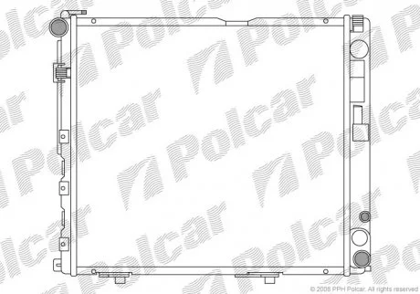 Радиатор охлаждения DB 124 2.5D / 3.0D 93-96 МКПП Polcar 50240803