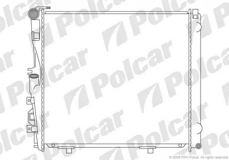 Радиатор охлаждения(Основной)W124 85-96 M103 / M104 Polcar 502408 (фото 1)