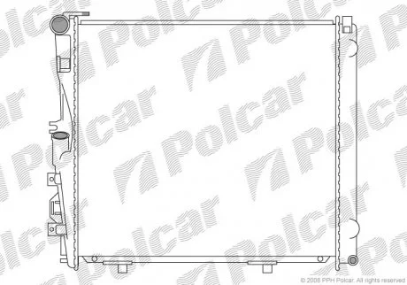 Радиатор охлаждения(Основной)W124 85-96 M103 / M104 Polcar 502408