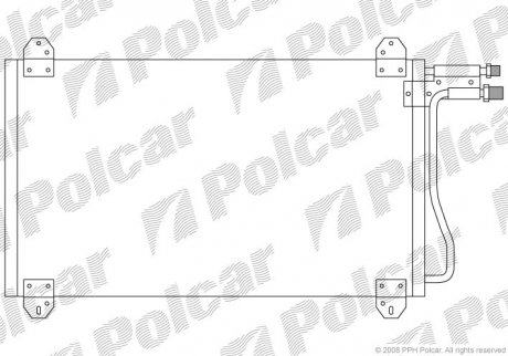 Радіатор кондиціонера DB Sprinter 95- Polcar 5062K8C1S
