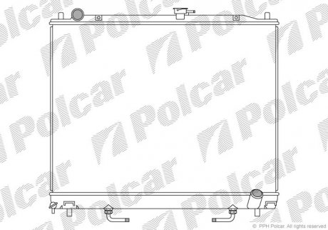 Радіатор охолодження Mitsubishi Pajero 3.2D 00-06 Polcar 527408-3