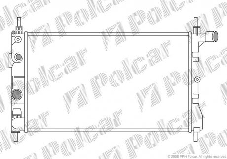 Радиатор Opel Kadett E 1.6 N / S / I 16SV / C16LZ / NZ -89 Polcar 550508A2 (фото 1)
