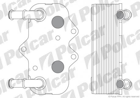 Радиатор масляный Opel Vectra B 2.0tdi Polcar 5508L8-3