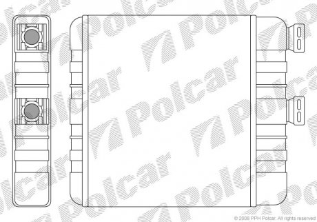 Радиатор печки Opel Astra G (Behr) 98- Polcar 5508N8-1