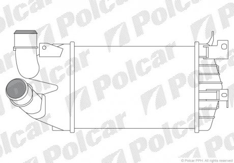 Інтеркулер Opel Astra H, Zafira B 1.3D/1.7D/1.9D 03.04-04.15 Polcar 5509J8-3