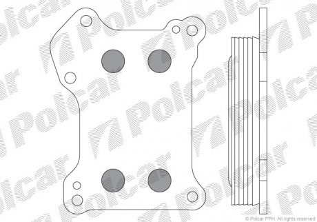 Масляный радиатор Fiat Doblo 1.3 d 04-06 Polcar 5556L8-1 (фото 1)