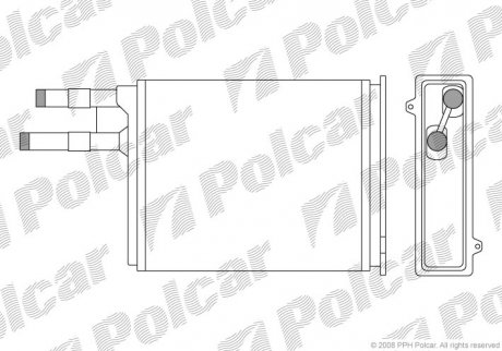 Радиатор пiчкы Fiat Ducato / Peugeot Boxer 94 - Polcar 5702N8-1