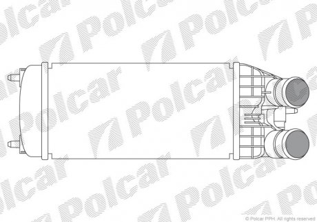 Інтеркулер Citroen C3 II, C3 III, C3 Picasso, C4 Cactus, C-Elysee, Ds3 Peugeot 2008 I, 207,208 I, 301, Partner Tepee 1.2/1.4D/1.6D 08.09- Polcar 5724J8-1