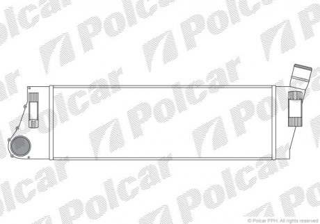 Інтеркулер Renault Grand Scenic, Megane 1.5D/1.9D/2.0 09.02- Polcar 6012J8-1