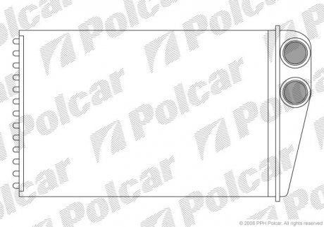 Радіатор пічки Renault Megane II 1.9 dCi 2002/09 > Polcar 6012N8-1 (фото 1)