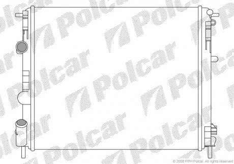 Радиатор охлаждения Renault / Dacia 1.4 / 1.6 04- Polcar 601508A4