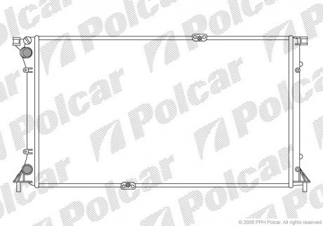 Радиатор охлаждения Renault Trafic 2.5 dCi 02- (+ AC) Polcar 602608A4 (фото 1)