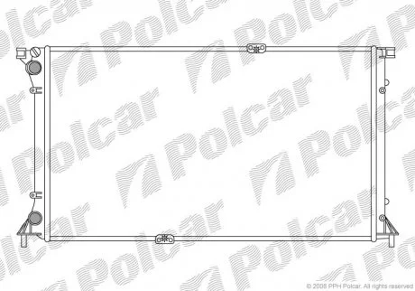 Радиатор охлаждения Renault Trafic 2.5 dCi 02- (+ AC) Polcar 602608A4