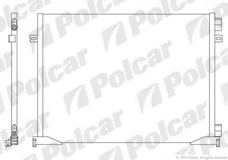 Радиатор кондиционера Renault Trafic / Opel Vivaro 1.9 dCi, 2.0 16V 01- Polcar 6026K8C1S