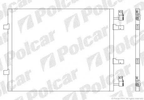 Радіатор кондиціонера Renault Trafic 2.0dCi, 2.5dCi 06- Polcar 6027K8C1S