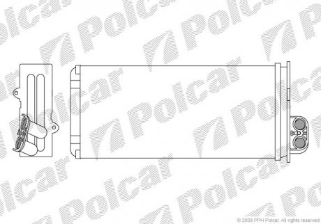 Радиатор печки Renault Master 10 / 97- Polcar 6041N8-1 (фото 1)