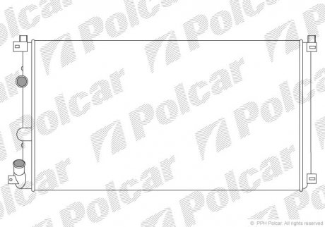 Радиатор Renault Master II 2.5 dCi 03- Polcar 604208A1