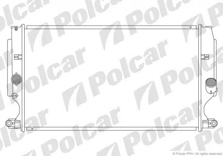 Радиатор охлаждения Toyota Avensis / Auris / Verso 1.6-2.2D 08- Polcar 811608-4