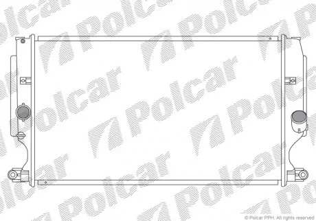 Радіатор охолодження Toyota Avensis / Auris / Verso 1.6-2.2D 08- Polcar 811608-4