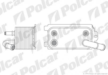 Масляный радиатор Landrover / Range Rover Evoque / Volvo S60 / V60 (10-) D2 Polcar 9071L8-1