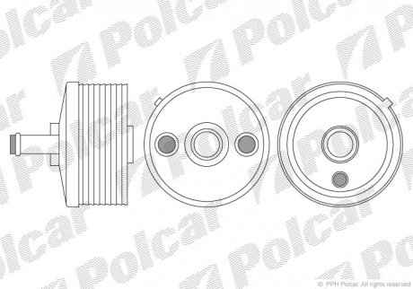 Радиатор масляный Skoda / VAG / Audi / Seat 1.6-2.0 (AKП 6 ступ.) 02-14 Polcar 9513L8-2