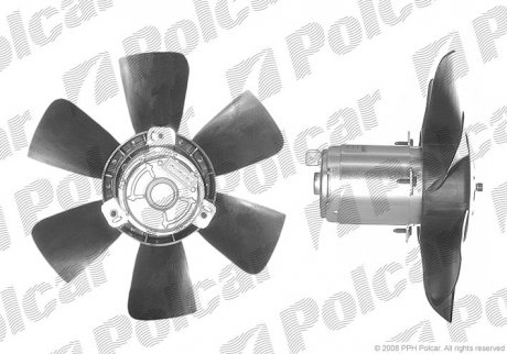 Вентилятор радиатора VAG 1.0-2.0 08.80-01.04 Polcar 953423U2