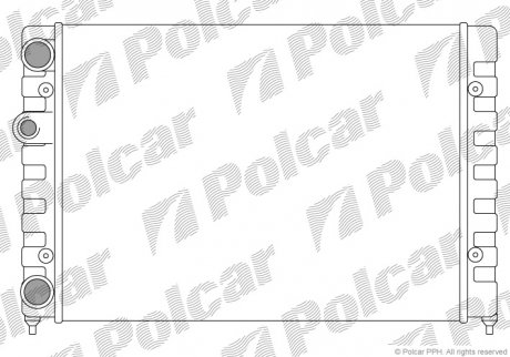 Радиатор охлаждения VW Golf 1.4 91-97 / Vento 92-98 Polcar 953808A1