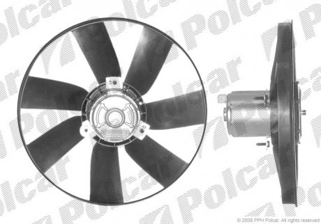 Вентилятор радиатора с моторчиком VW Golf III Passat 90 V Polcar 953823U1 (фото 1)