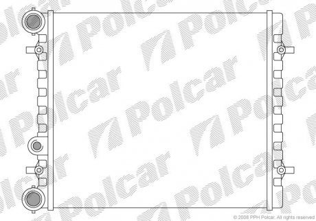 Радиатор Skoda Octavia 1.4 / 1.6 09.96- Polcar 954108A1 (фото 1)