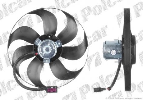 Вентилятор охлажд. двигателя VAG 1.0-2.0 09.96-12.10 Polcar 954123U2 (фото 1)