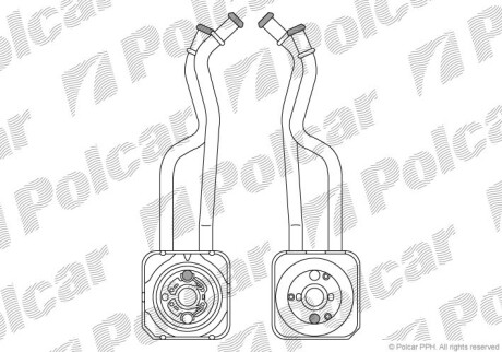 Радіатор масляний VW Bora, Golf IV 1.6 00-06 Polcar 9541L8-2