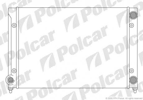 Радіатор охолодження двигуна VW PASSAT 1.6/1.8 02.88-05.97 Polcar 954608A1 (фото 1)