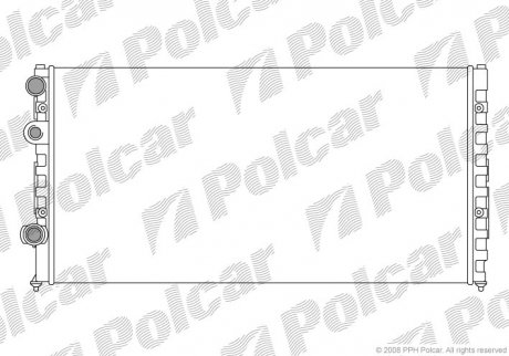 Радиатор охлаждения VW Passat 1.6-2.9 02.88-05.97 Polcar 954708A2
