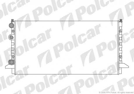 Радиатор охлаждения VW Passat 1.9D / TD / TDI 10 / 93-9 / 96 (AAZ / 1Z) Polcar 954708A3 (фото 1)