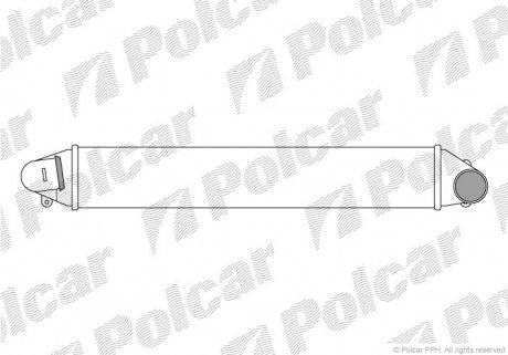 Радіатор інтеркулера Ford Galaxy / Seat Alhambra / VW Sharan 1.8T 20V / 1.9Tdi 95- Polcar 9550J8-2 (фото 1)