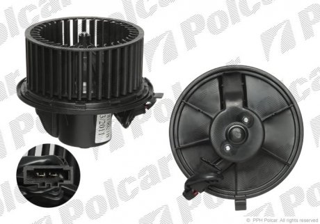 Моторчик вентилятора салона VW T4 Polcar 9566NU-1