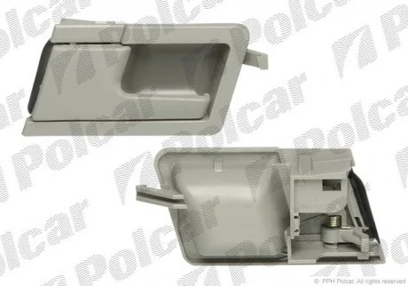 Ручка двері передній лівий внутрішня (сіра) VW T4 Polcar 9567ZW41 (фото 1)