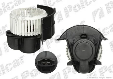 Вентельатор салона Audi Q7 Porsche Cayenne VW Amarok, Touareg 2.0D-6.0D 09.02-10.16 Polcar 9580NU-1