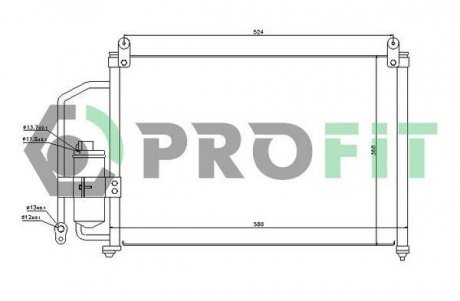 Радиатор кондиционера PROFIT PR 1106C1 (фото 1)
