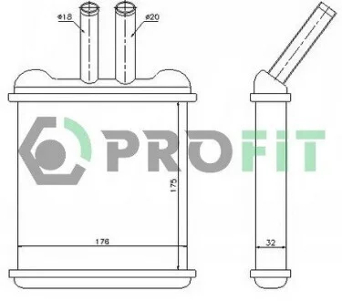 Радіатор пічки PROFIT PR 1106N1