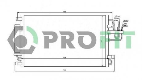 Радиатор кондиционера PROFIT PR 1305C1
