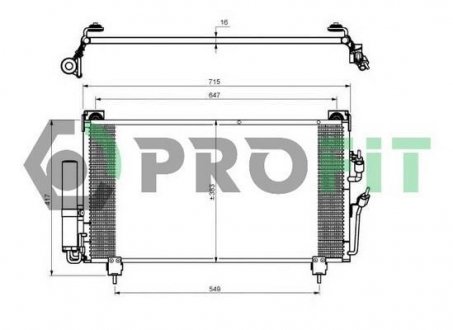 Радиатор кондиционера PROFIT PR 1602C1