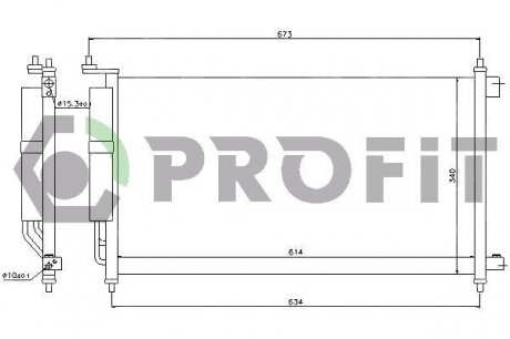 Радиатор кондиционера PROFIT PR 1622C1