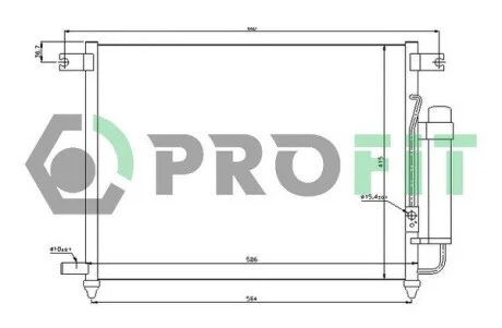 Радиатор кондиционера PROFIT PR 1703C1