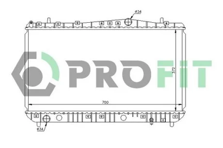 Радіатор охолодження PROFIT PR 1704A1