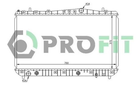 Радиатор охлаждения PROFIT PR 1704A2