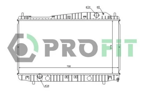 Радиатор охлаждения PROFIT PR 1705A1
