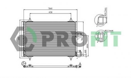 Радиатор кондиционера PROFIT PR 1903C1 (фото 1)